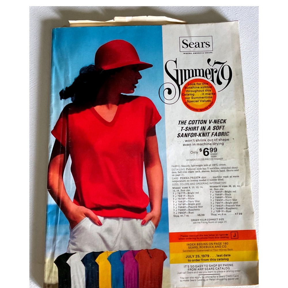 Vintage Sears summer '79 catalog retro fashion men's women's kids 70s 80s book